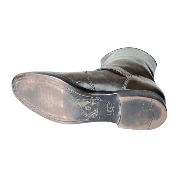 UGG Francis Brown Leather Mid Calf Boot Size 7.5 - Picture 8 of 8